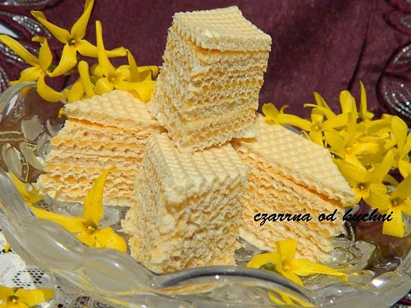 Wafel z domowym kajmakiem