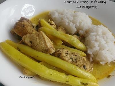 Kurczak curry z fasolką szparagową