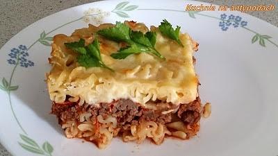 Zapiekany makaron z mięsem wg przepisu teściowej