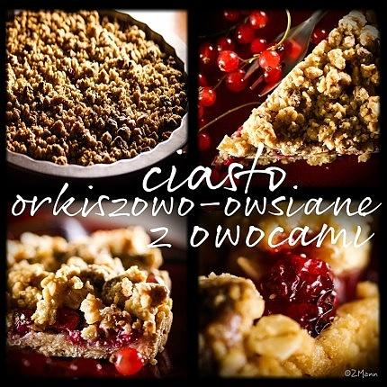 Ciasto orkiszowo-owsiane z owocami