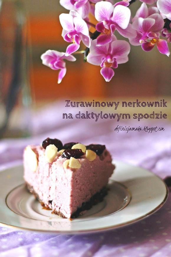 Żurawinowy nerkownik na daktylowym spodzie
