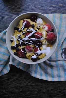 Kokosowe lody z bananem i mango - pyszny deser