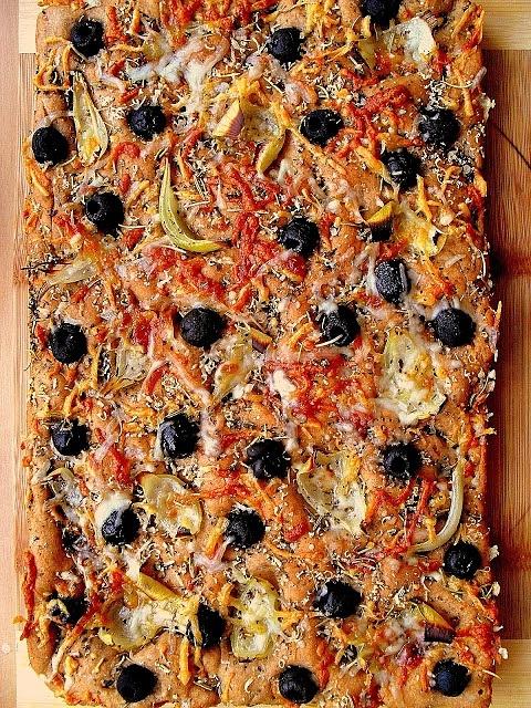Focaccia z oliwkami