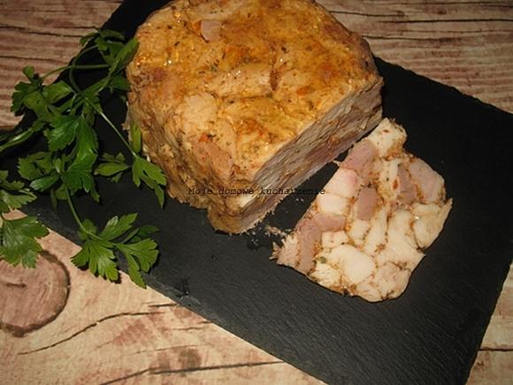 Mozaika na kanapki z mięsa wieprzowego i drobiowego