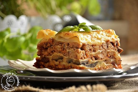 Lasagne z pieczarkami