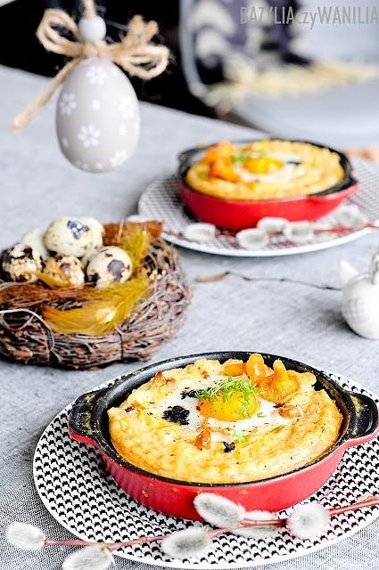 Wielkanocne tartaletki z porem, kurkami i serem cheddar