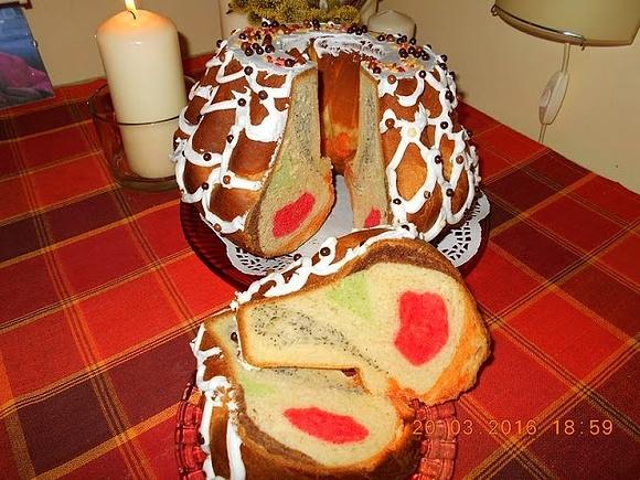 Babka mozaikowa kolorowa