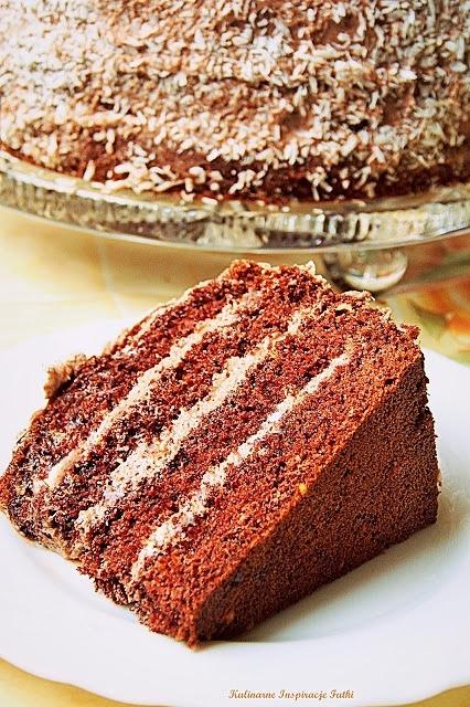 Tort czekoladowo-kokosowy z mascarpone