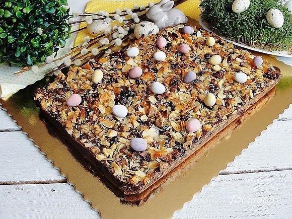 Mazurek czekoladowo bakaliowy