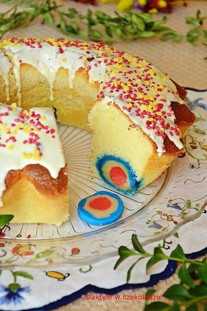 Babka z marcepanem pawie oczko