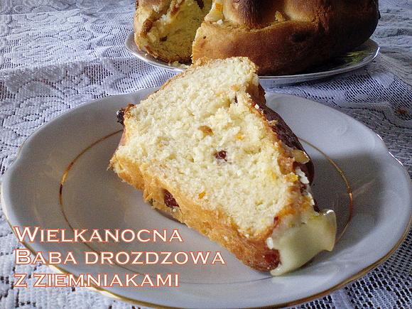 Wielkanocna baba drożdżowa z ziemniakami