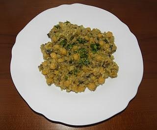 Risotto z ciecierzycą i grzybami
