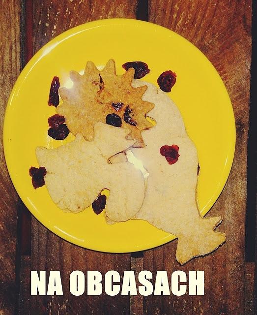 Ciasteczka imbirowe z żurawiną