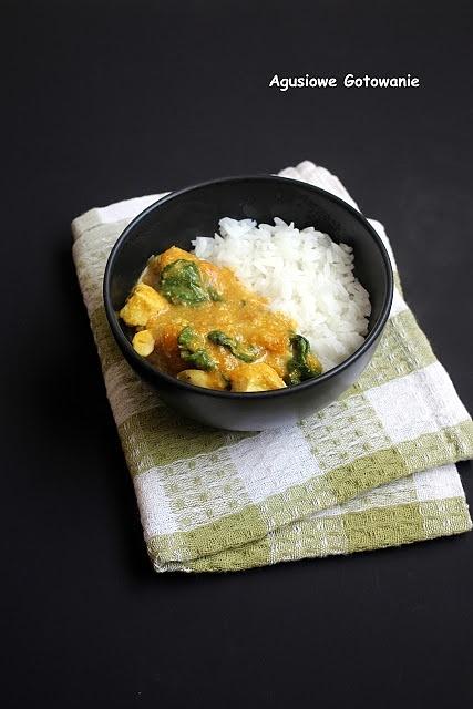 Kurczak Korma z dynią i szpinakiem
