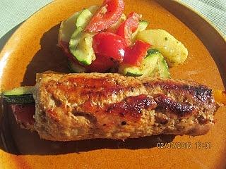 Roladki z warzywami na grilla