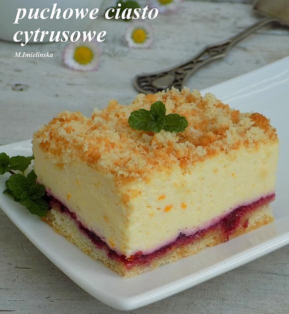Puchowe ciasto cytrusowe