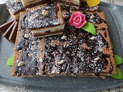 Ciasto z kaszy manny z bananem i żurawiną