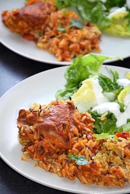 Kurczak curry z ryżem