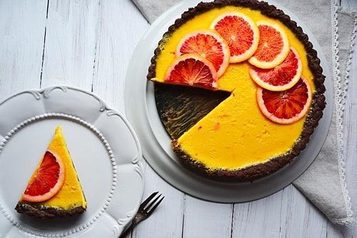 Słoneczna tarta pomarańczowa