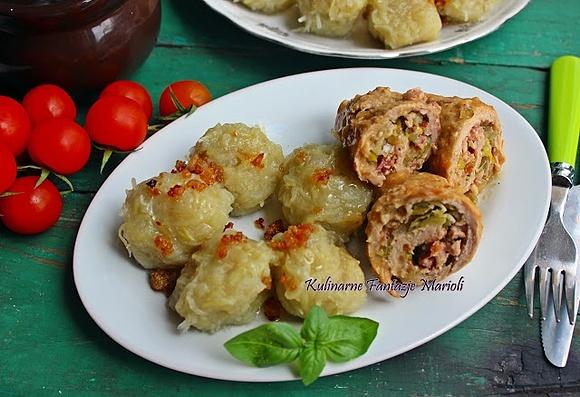 Pyzy ziemniaczane z cebulką