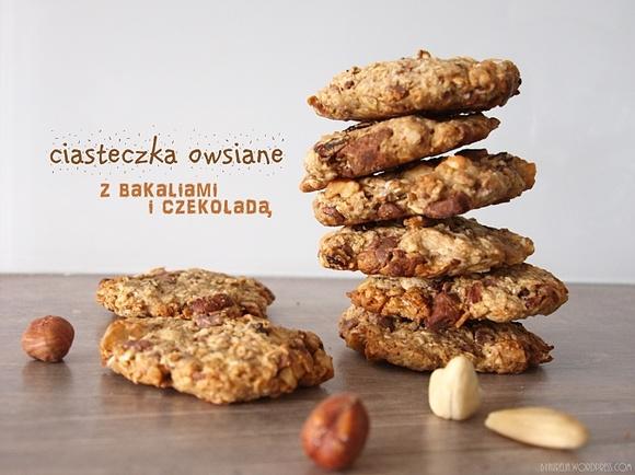 Ciasteczka owsiane z bakaliami i czekoladą