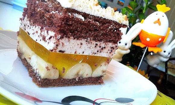 Jamajka z bananami i kakao, biszkopt i poncz