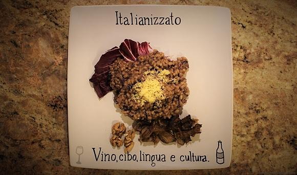 Orzotto z radicchio i pancettą