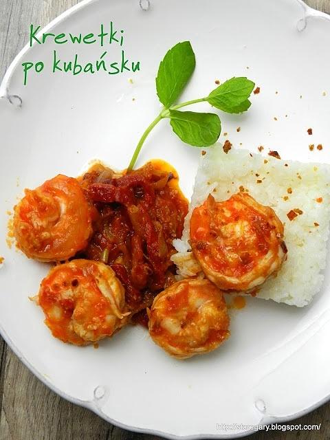 Krewetki po kubańsku z grecką papryką
