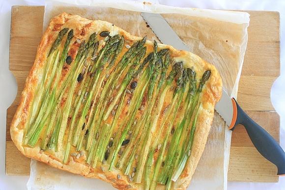 Tarta ze szparagami i serem mascarpone