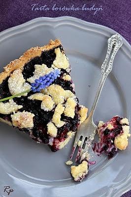Tarta z budyniem i borówkami