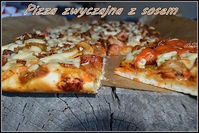 Pizza zwyczajna z sosem meksykańskim