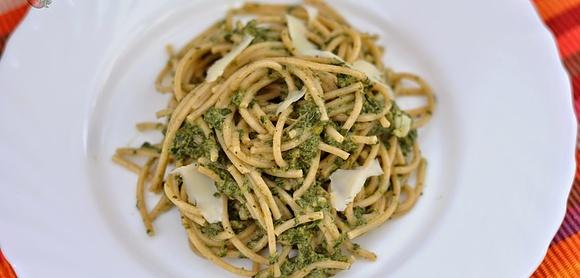 Spaghetti ze szpinakiem