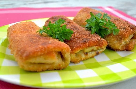 Krokiety z pieczarkami i serem żółtym