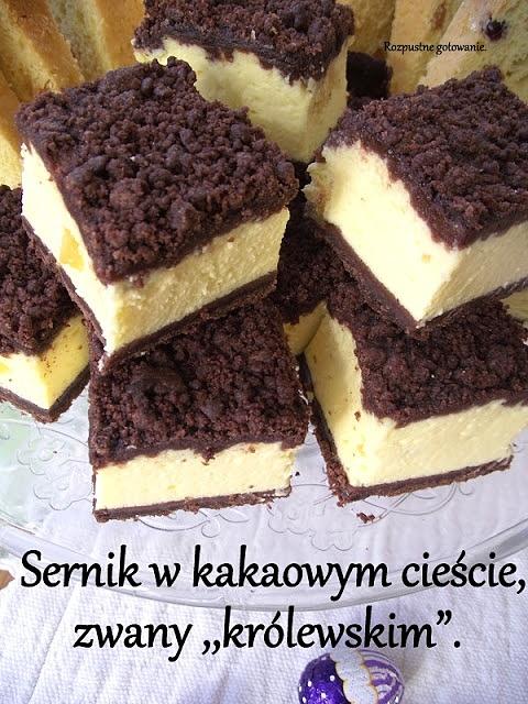 Sernik w kakaowym cieście królewski