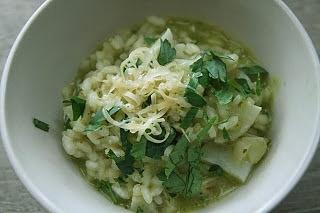 Pietruszkowe risotto z topinamburem