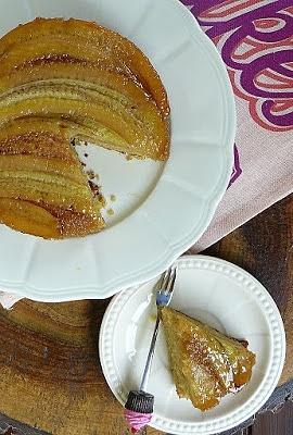 Ciasto bananowo-karmelowe na odwrót