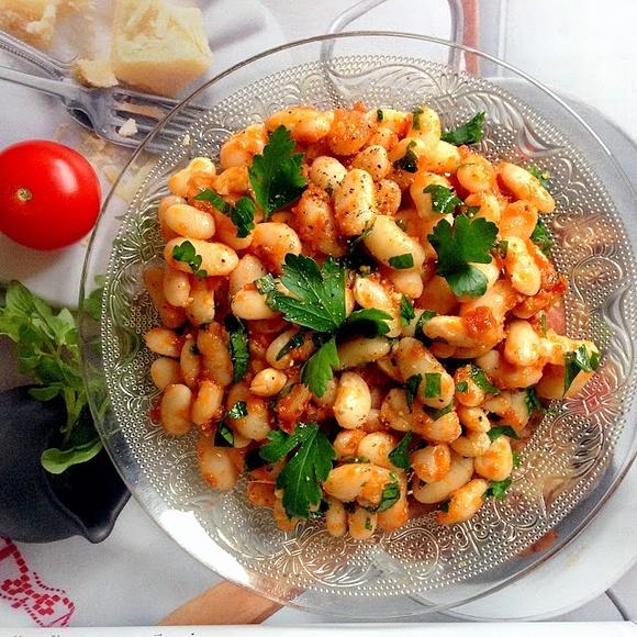 Fasolka z pomidorowym pesto - wegetariańskie danie bezglutenowe