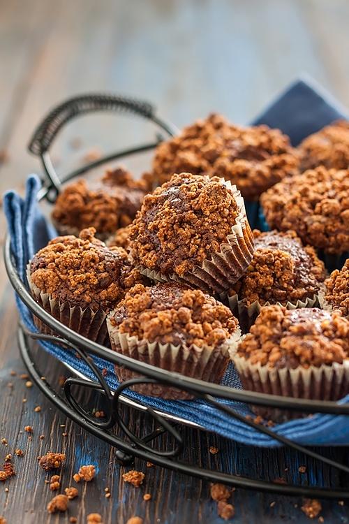 Orzechowe muffinki z kruszonką