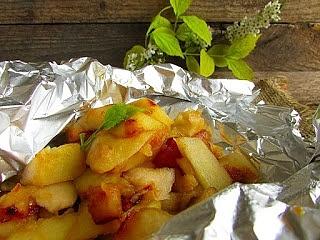 Grillowane jabłka z wanilią i syropem klonowym