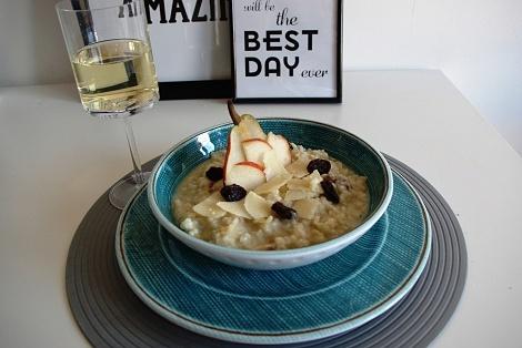 Risotto z gruszkami, orzechami i gorgonzolą