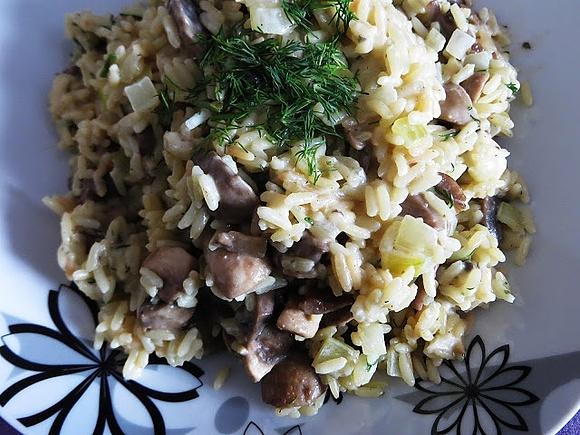Risotto parboiled z pieczarkami