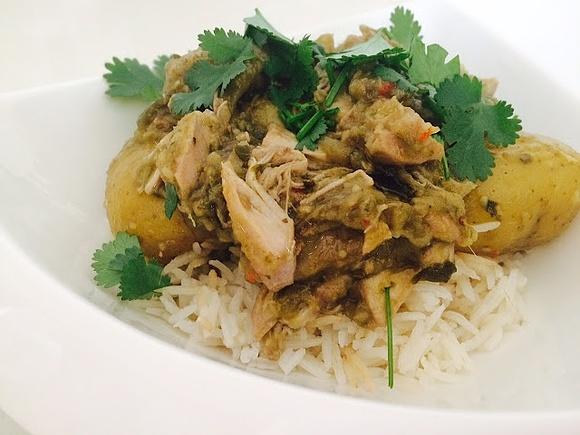 Moje zielone curry z kurczakiem i bakłażanem bez półproduktów
