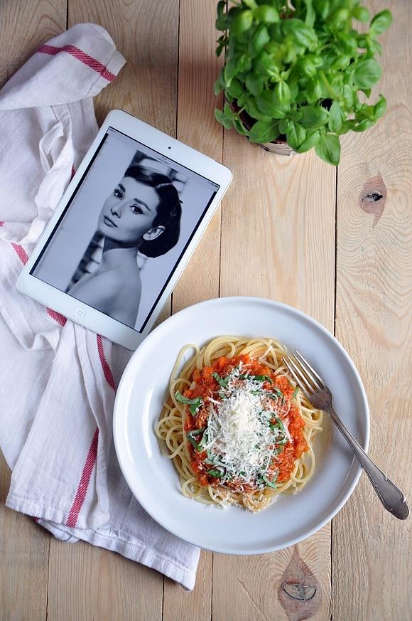 Spaghetti al pomodoro – ulubione danie audrey hepburn