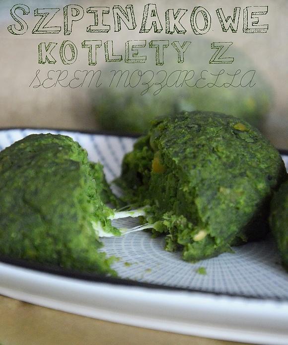 Szpinakowe kotlety z mozzarellą