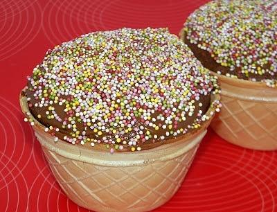 Kokosowe muffinki w wafelku