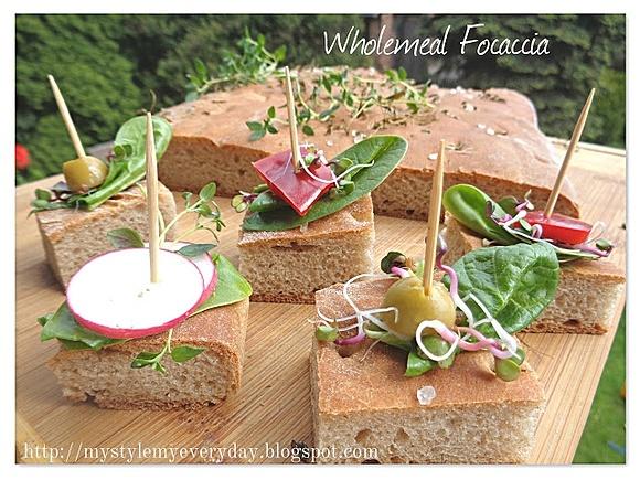 Razowa focaccia