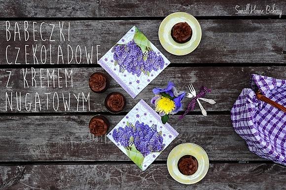 Babeczki czekoladowe z kremem nugatowym