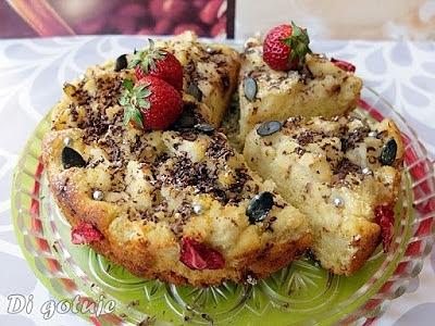 Ciasto jogurtowo-ryżowe z melonem z mąki ryżowej bezglutenowe
