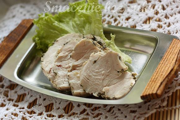 Filet z indyka z tymiankiem i czosnkiem niedźwiedzim w domu