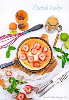 Dutch baby pancake pieczony naleśnik na słodko